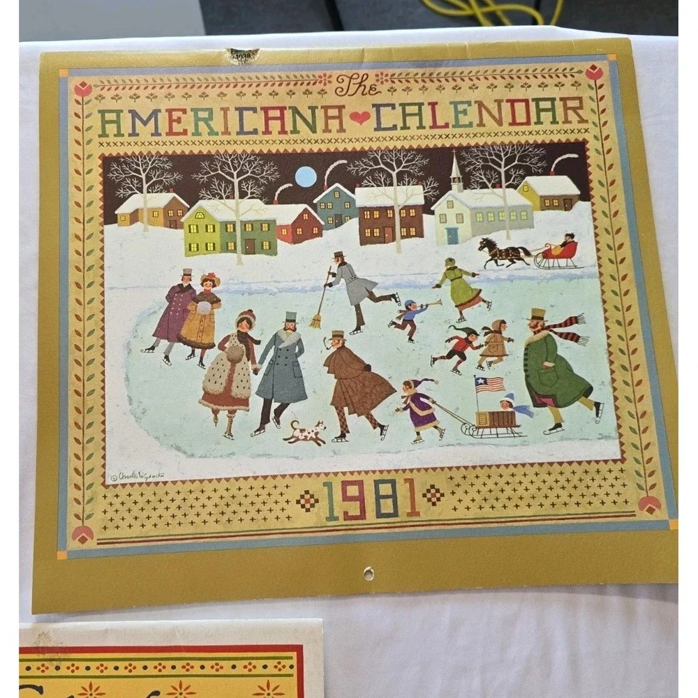 Lot Of 3 The Americana Calendars 1980,1983,1981, Missing Months Not Complete
